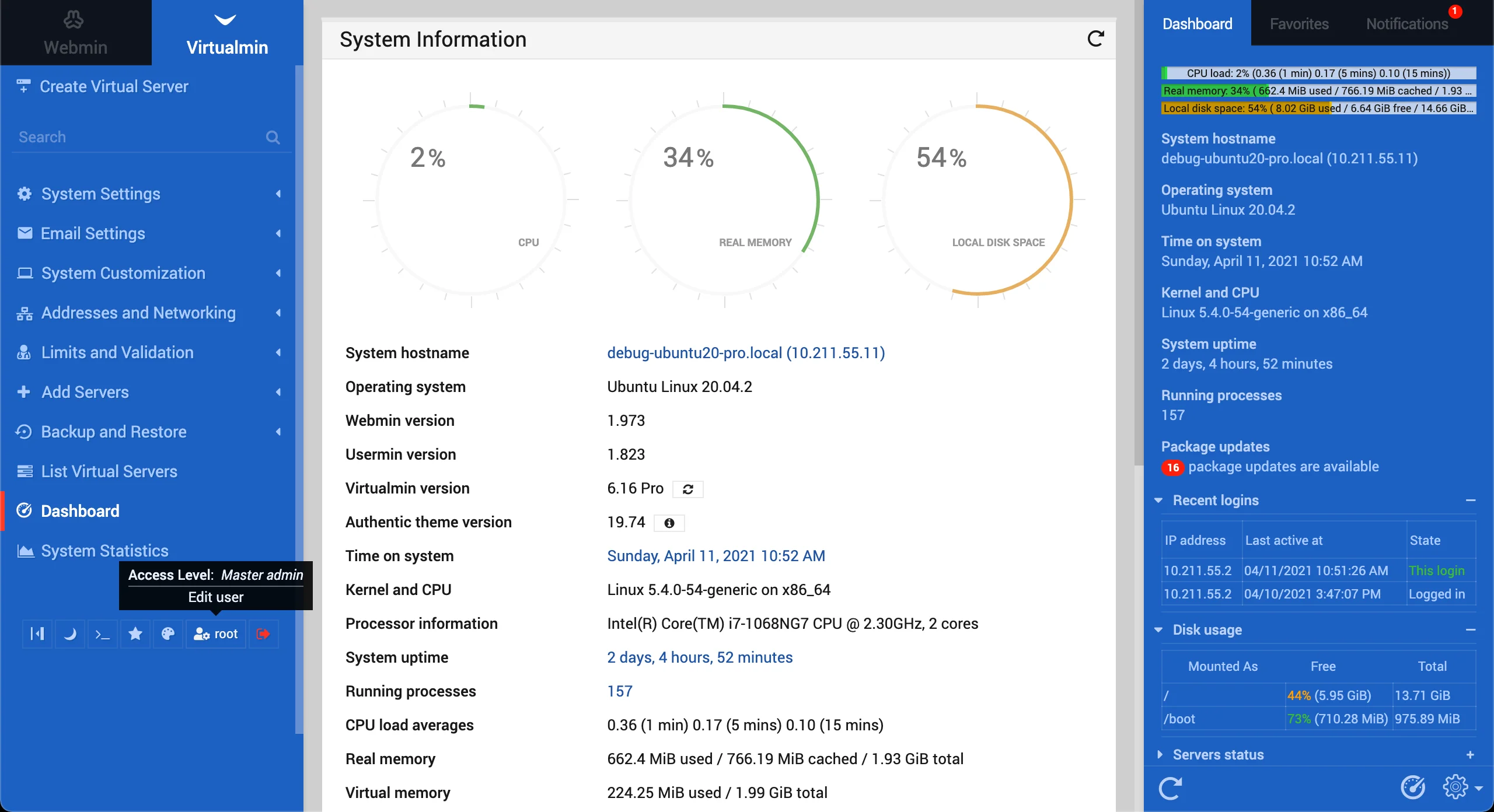 Cpanel alternatifi kontrol panelleri 11 Virtualmin Panel Özellikleri