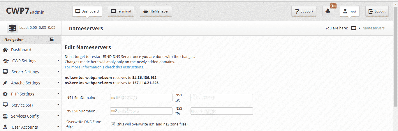 9.cwp dns 2