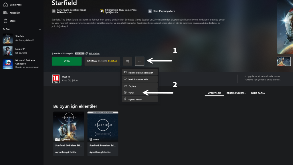 Xbox game pass oyun yedekleme