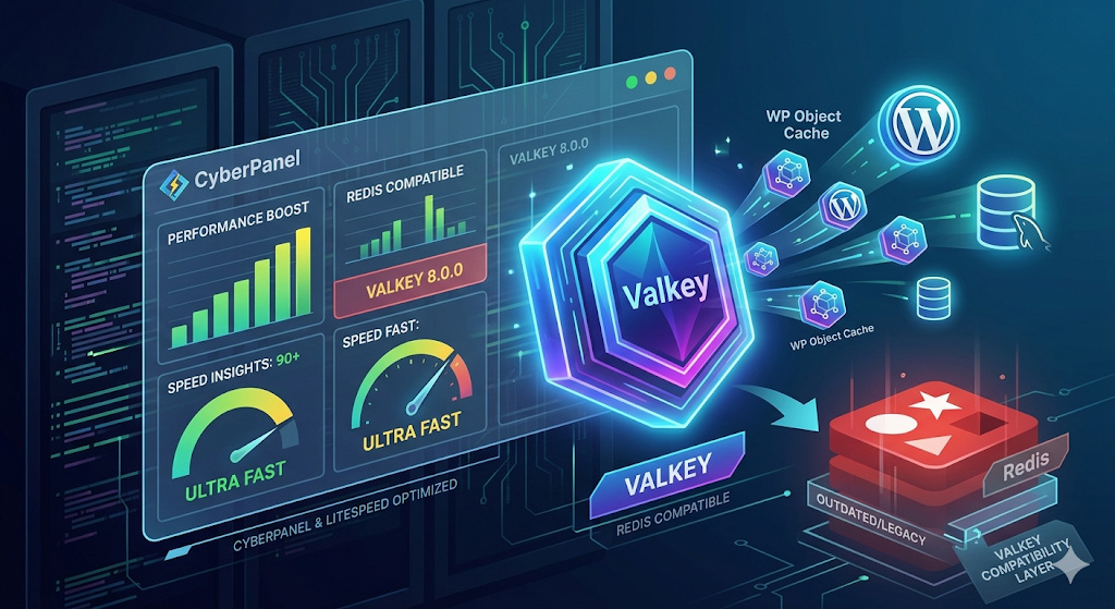 CyberPanel Performans Rehberi: Redis’ten Valkey’e Geçiş